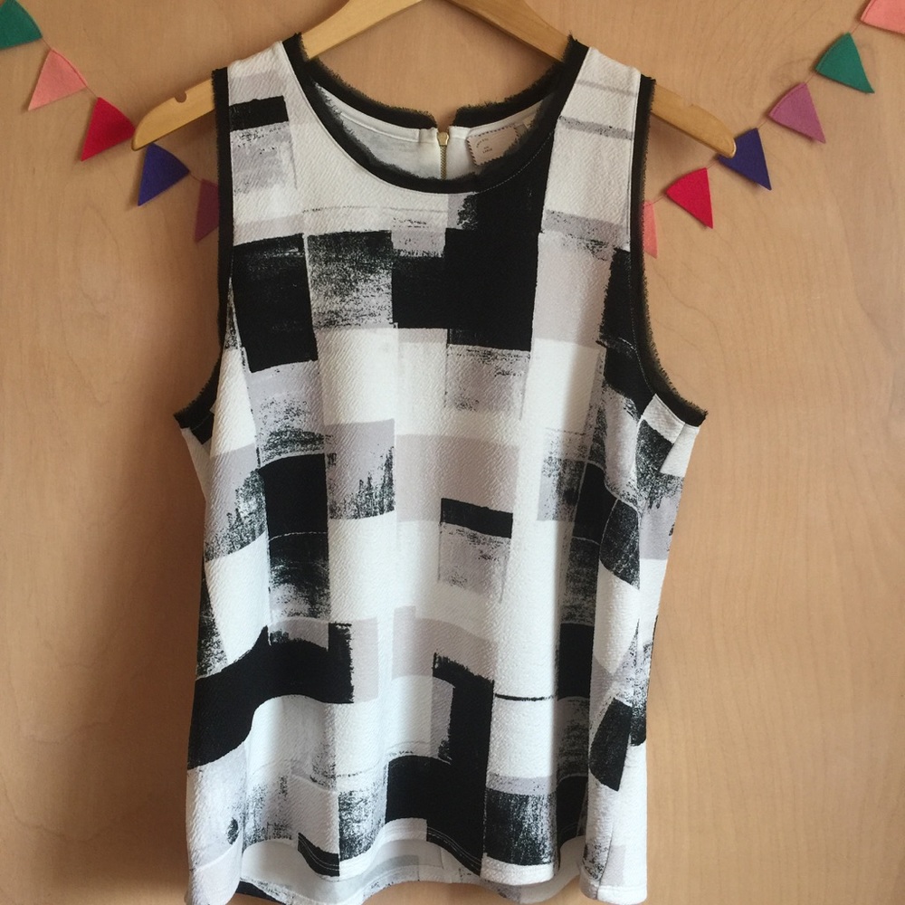 Postmark Anthropologie Sleeveless Abstract Top